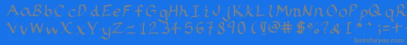 fuente Ribbons2 – Fuentes Grises Sobre Fondo Azul