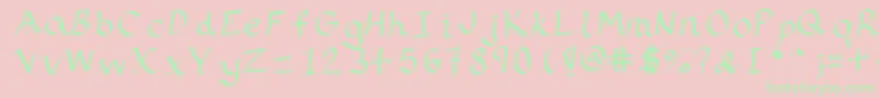 Ribbons2 Font – Green Fonts on Pink Background