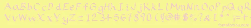 Weitere Informationen zur Ribbons2-Schriftart Ribbons2-Schriftart – Rosa Schriften auf gelbem Hintergrund