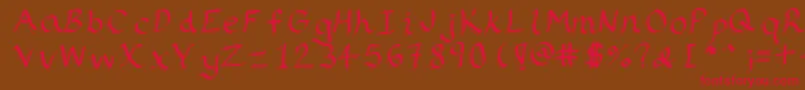 Ribbons2-Schriftart – Rote Schriften auf braunem Hintergrund