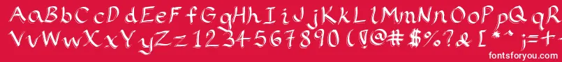 Fonte Ribbons2 – fontes brancas em um fundo vermelho