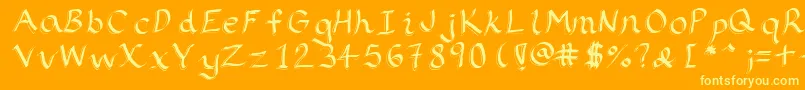 Czcionka Ribbons2 – żółte czcionki na pomarańczowym tle