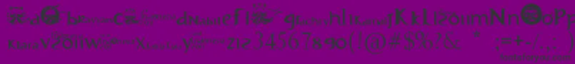 VisitIndonesia20112upd-Schriftart – Schwarze Schriften auf violettem Hintergrund