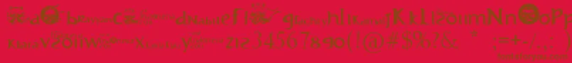 VisitIndonesia20112upd Font – Brown Fonts on Red Background