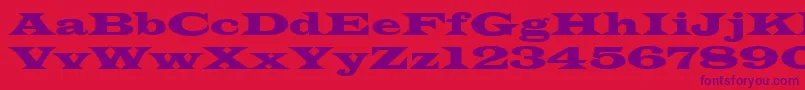 Latinwid Font – Purple Fonts on Red Background