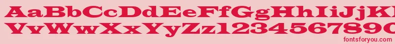 Latinwid Font – Red Fonts on Pink Background
