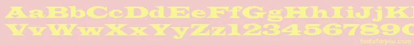 Latinwid Font – Yellow Fonts on Pink Background