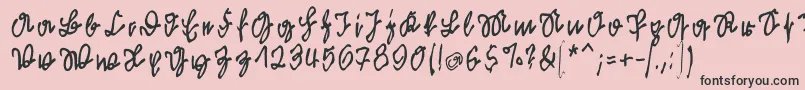 Kleinsfirstscriptpark Font – Black Fonts on Pink Background