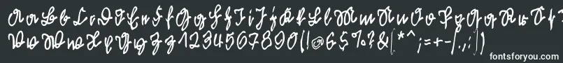 Kleinsfirstscriptpark Font – White Fonts on Black Background