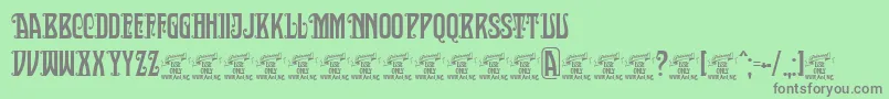 SultancafedecorPersonalUse Font – Gray Fonts on Green Background