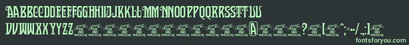 SultancafedecorPersonalUse Font – Green Fonts on Black Background