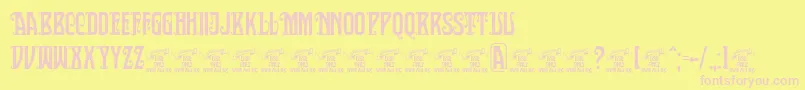 SultancafedecorPersonalUse Font – Pink Fonts on Yellow Background