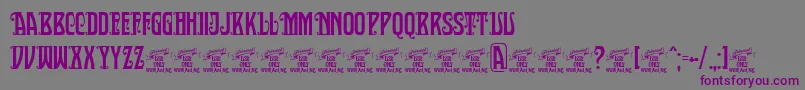 SultancafedecorPersonalUse Font – Purple Fonts on Gray Background