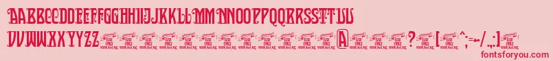 SultancafedecorPersonalUse Font – Red Fonts on Pink Background