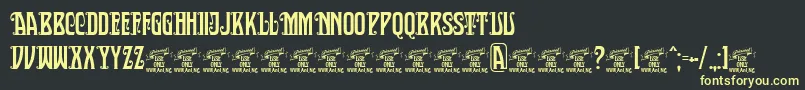 SultancafedecorPersonalUse Font – Yellow Fonts on Black Background