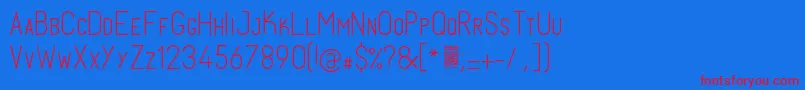 FabiolosmallcapLight Font – Red Fonts on Blue Background