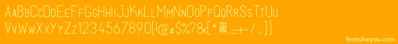 FabiolosmallcapLight Font – Yellow Fonts on Orange Background