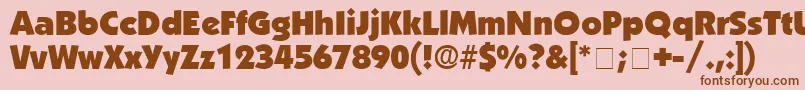 AnakeimDisplaySsi Font – Brown Fonts on Pink Background