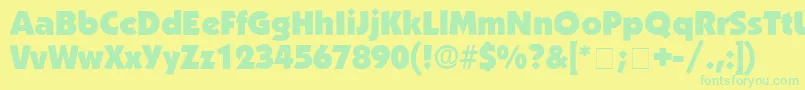 AnakeimDisplaySsi Font – Green Fonts on Yellow Background