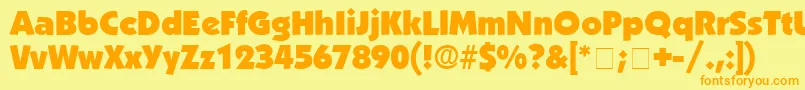 AnakeimDisplaySsi Font – Orange Fonts on Yellow Background