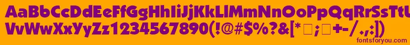 AnakeimDisplaySsi Font – Purple Fonts on Orange Background