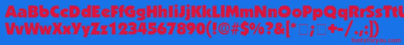 Więcej informacji o czcionce AnakeimDisplaySsi Czcionka AnakeimDisplaySsi – czerwone czcionki na niebieskim tle
