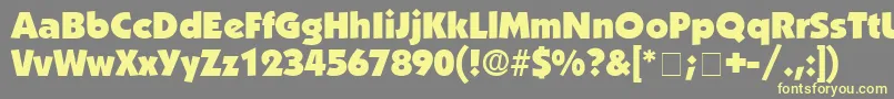 AnakeimDisplaySsi Font – Yellow Fonts on Gray Background