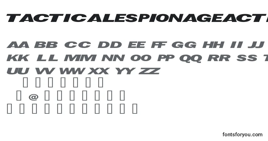 TacticalEspionageAction Font – alphabet, numbers, special characters