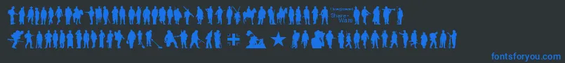 Soldier Font – Blue Fonts on Black Background