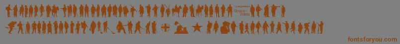 Шрифт Soldier – коричневые шрифты на сером фоне