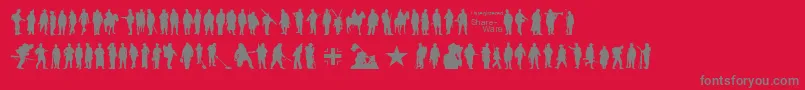 Soldier Font – Gray Fonts on Red Background