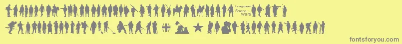 Police Soldier – polices grises sur fond jaune