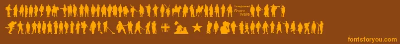 Soldier Font – Orange Fonts on Brown Background