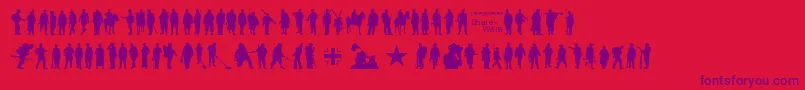 Police Soldier – polices violettes sur fond rouge