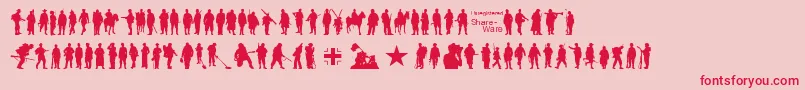 Soldier Font – Red Fonts on Pink Background