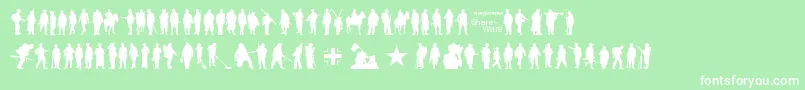 Soldier Font – White Fonts on Green Background