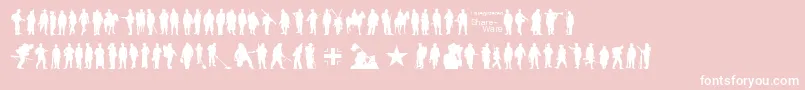 Soldier Font – White Fonts on Pink Background