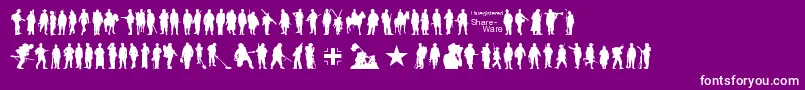 fuente Soldier – Fuentes Blancas Sobre Fondo Morado