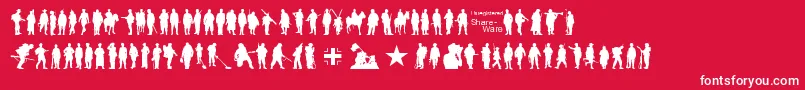 Soldier Font – White Fonts on Red Background