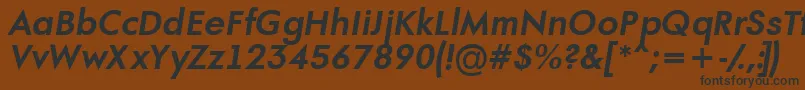 AFuturaortoBolditalic-fontti – mustat fontit ruskealla taustalla
