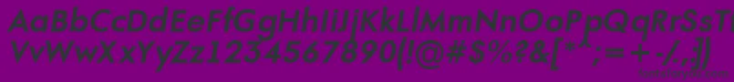 フォントAFuturaortoBolditalic – 紫の背景に黒い文字