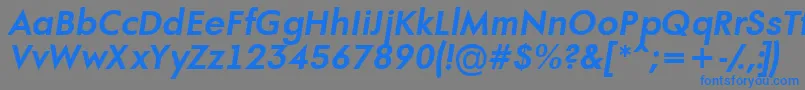 AFuturaortoBolditalic Font – Blue Fonts on Gray Background