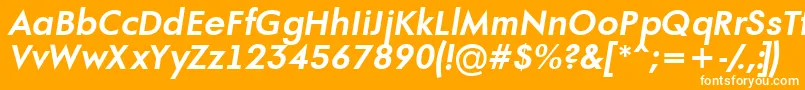 Шрифт AFuturaortoBolditalic – белые шрифты на оранжевом фоне