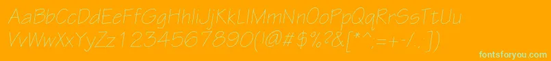 EskiztwolightcItalic Font – Green Fonts on Orange Background