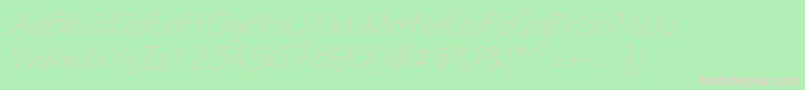 EskiztwolightcItalic Font – Pink Fonts on Green Background