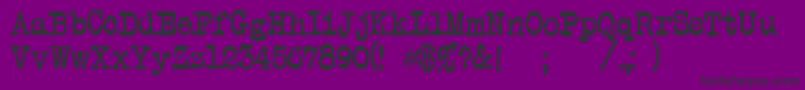 AnotherTypewriter-Schriftart – Schwarze Schriften auf violettem Hintergrund