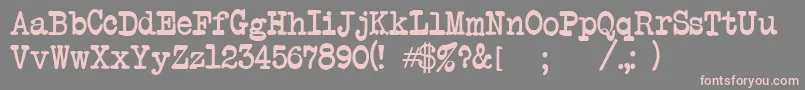 AnotherTypewriter Font – Pink Fonts on Gray Background