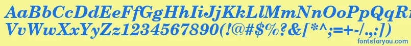 Подробнее о шрифте NewCenturySchoolbookCeBoldItalic Шрифт NewCenturySchoolbookCeBoldItalic – синие шрифты на жёлтом фоне