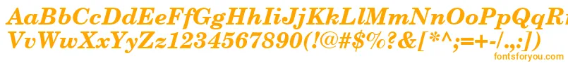 Weitere Informationen zur NewCenturySchoolbookCeBoldItalic-Schriftart NewCenturySchoolbookCeBoldItalic-Schriftart – Orangefarbene Schriften auf weißem Hintergrund