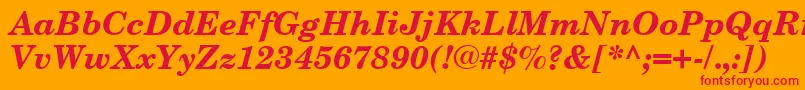 NewCenturySchoolbookCeBoldItalicフォントについての詳細 フォントNewCenturySchoolbookCeBoldItalic – オレンジの背景に赤い文字